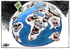 UN LAUGHS AT TRUMP by Jos Collignon