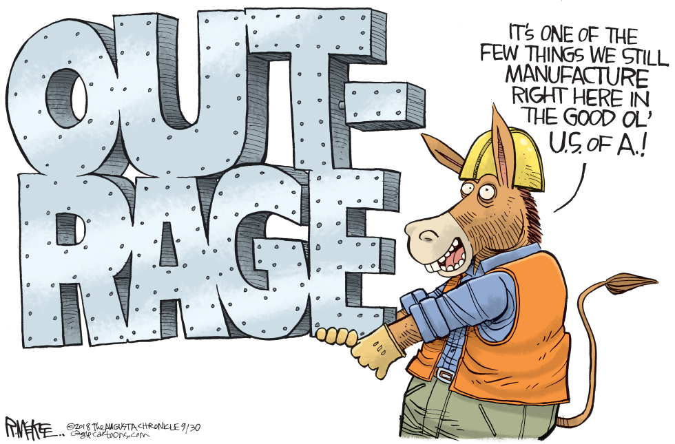  DEMOCRAT MANUFACTURED OUTRAGE by Rick McKee