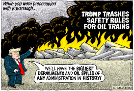 TRUMP TRASHES OIL TRAIN SAFETY RULES by Wolverton