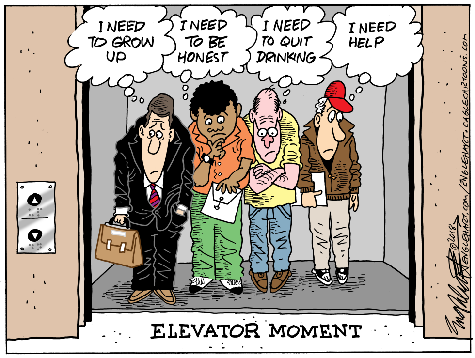  ELEVATOR MOMENT by Bob Englehart