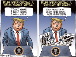 TRUMP MOCKING BLASEY FORD by Kevin Siers