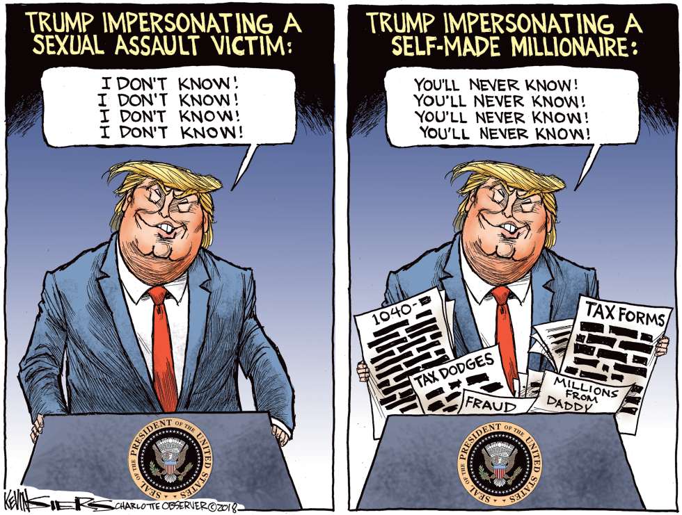  TRUMP MOCKING BLASEY FORD by Kevin Siers