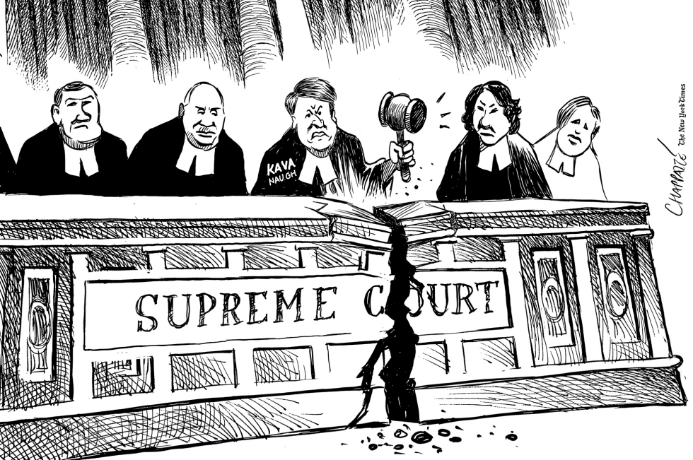  POLARIZATION AND ANGER AT THE SUPREME COURT by Patrick Chappatte