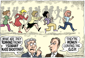 WOMEN LEAVING GOP by Wolverton