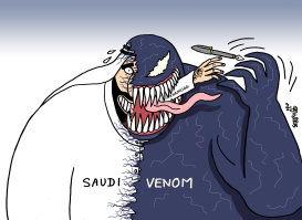 KHASHOGGI EATEN BY SAUDI VENOM by Stephane Peray