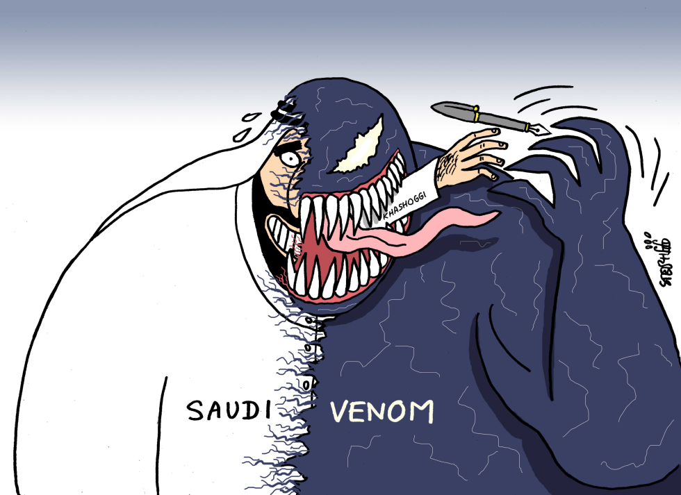  KHASHOGGI EATEN BY SAUDI VENOM by Stephane Peray