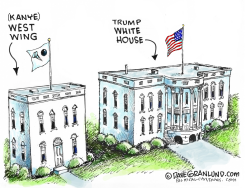 KAYNE WEST AT WHITE HOUSE by Dave Granlund