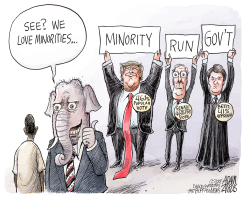 MINORITY RUN GOVERNMENT by Adam Zyglis