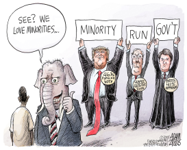 MINORITY RUN GOVERNMENT by Adam Zyglis