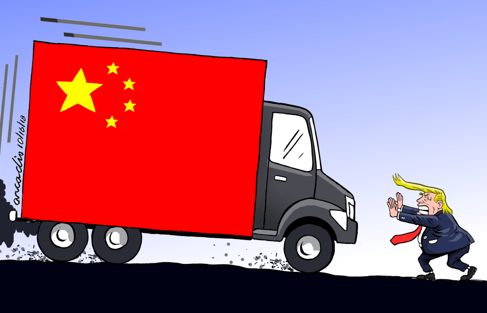  TRUMP TRYING TO STOP CHINA by Arcadio Esquivel