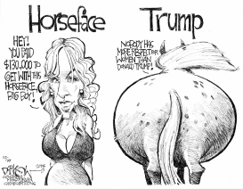 TRUMP RUMP AND HORSEFACE DANIELS by John Darkow