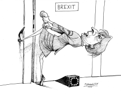 TERESA MAY STRUGGLES WITH BREXIT by Petar Pismestrovic