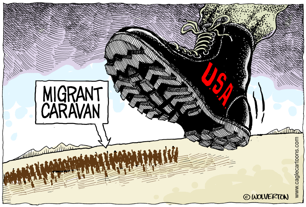  MIGRANT CARAVAN CRUSHING by Wolverton