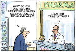 VOTING IS THE BEST MEDICINE by Christopher Weyant