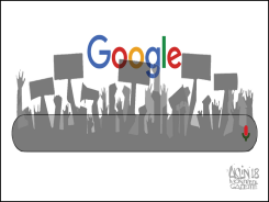 GOOGLE EMPLOYEES PROTEST by Aislin