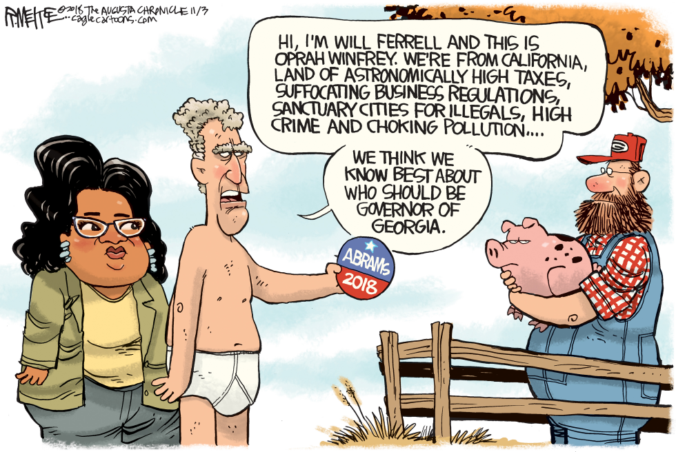  LOCAL ABRAMS CAMPAIGNERS by Rick McKee