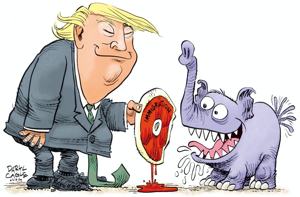  RED MEAT FOR TRUMP BASE  by Daryl Cagle