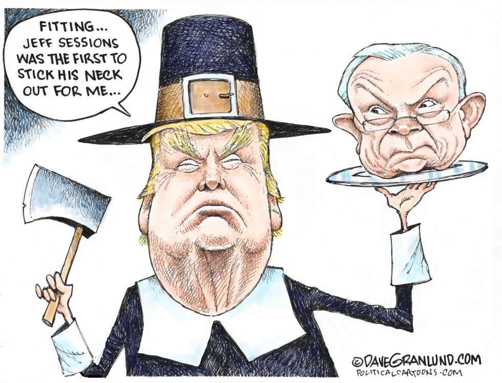  TRUMP AXES SESSIONS by Dave Granlund