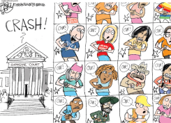 FEELING HER PAIN - RUTH BADER GINSBURG by Pat Bagley