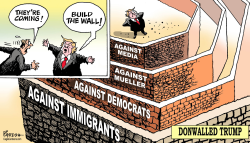 DONALD TRUMP’S WALLS by Paresh Nath