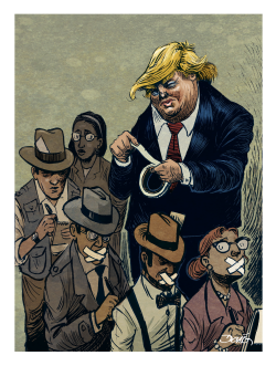 TRUMP IN PRESS CONFERENCE by Dario Castillejos