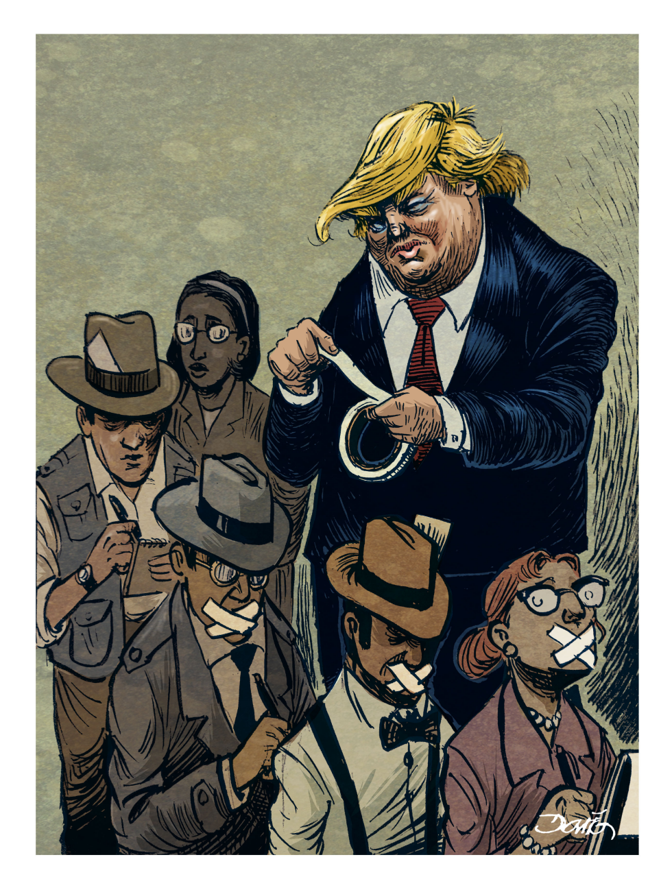  TRUMP IN PRESS CONFERENCE by Dario Castillejos