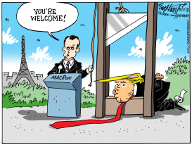 MACRON AND TRUMP by Bob Englehart