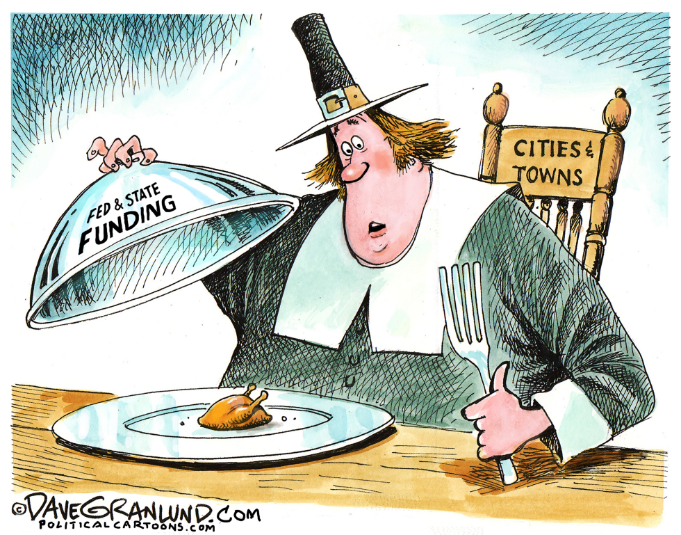  LESS FED AND STATE FUNDING by Dave Granlund