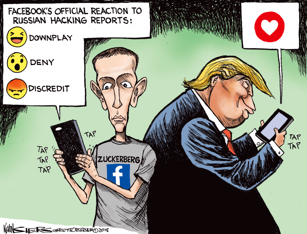  FACEBOOK AND RUSSIA by Kevin Siers