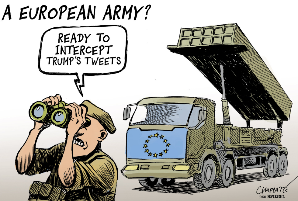  THE EU WANTS TO DEFENDS ITSELF by Patrick Chappatte