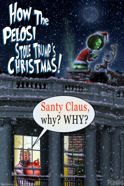 GRINCH PELOSI TRUMP CHRISTMAS by Sean Delonas