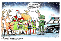 XMAS BORDER CROSSINGS by Dave Granlund