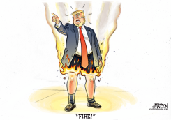 TRUMP PANTS ON FIRE by RJ Matson