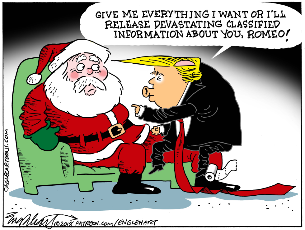  CHRISTMAS TRUMP THREATS by Bob Englehart