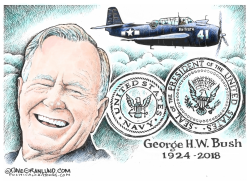 GEORGE H W BUSH TRIBUTE by Dave Granlund