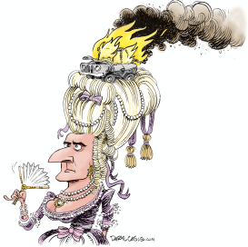 MACRON AS MARIE ANTOINETTE by Daryl Cagle