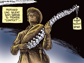 LOCAL NC UNC'S SILENT SAM SHRINE by Kevin Siers