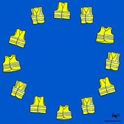 YELLOW VESTS TAKE OVER THE EU by Hajo de Reijger