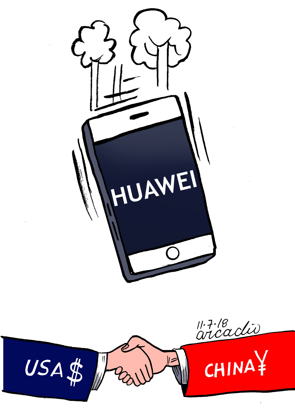  THE ARREST OF THE HUAWEI EXECUTIVE by Arcadio Esquivel