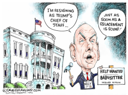 GEN KELLY RESIGNS by Dave Granlund