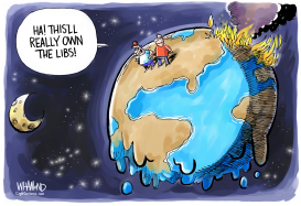 CLIMATE CHANGE OWNS THE LIBS by Dave Whamond