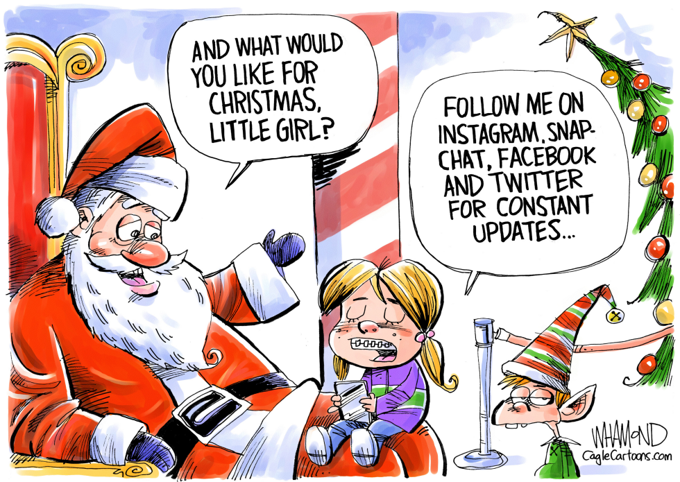  SANTA FOLLOW ME ON INSTAGRAM by Dave Whamond