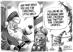 SANTA FOLLOW ME ON INSTAGRAM by Dave Whamond