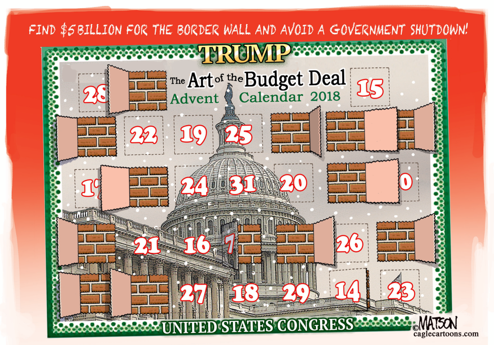  TRUMP BORDER WALL ADVENT CALENDAR by RJ Matson