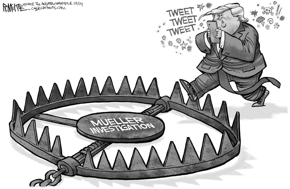  TRUMP TWITTER TRAP by Rick McKee