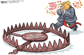 TRUMP TWITTER TRAP by Rick McKee