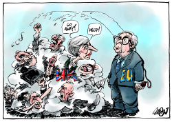 THERESA MAY AND BREXIT FIGHT by Jos Collignon