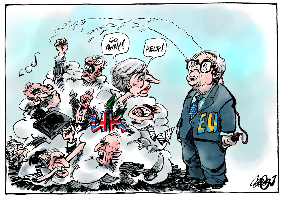  THERESA MAY AND BREXIT FIGHT by Jos Collignon