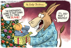 TRUMP SHUTDOWN GIFT by Rick McKee