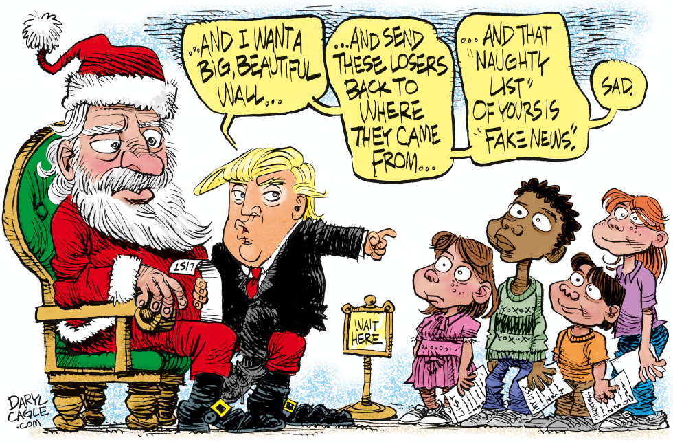  TRUMP AND SANTA by Daryl Cagle